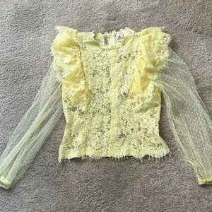 Lace long-sleeve shirt